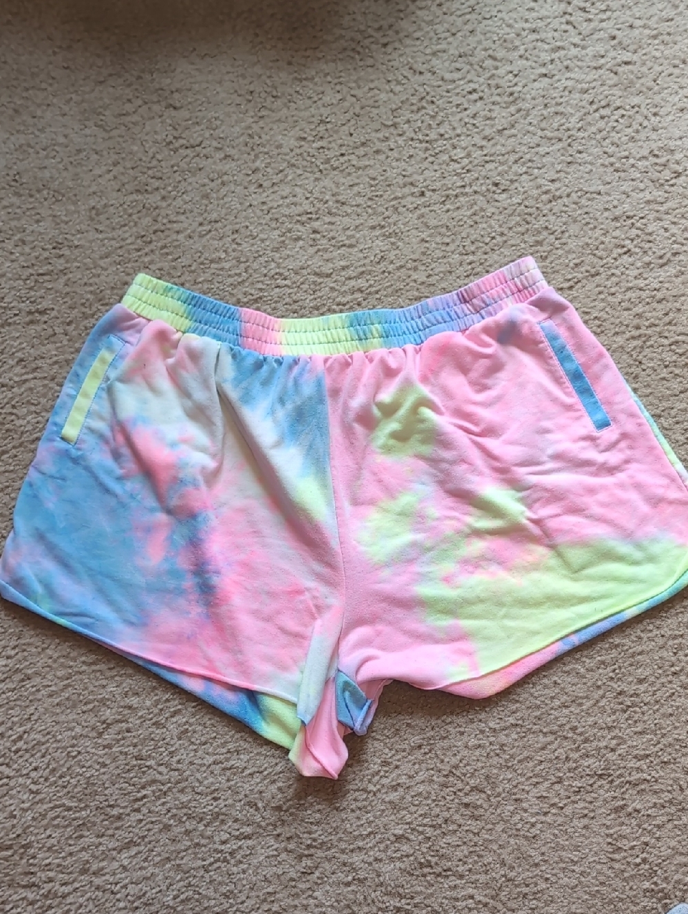 Pastel Tie-Dye Lounge Shorts - Multicolor